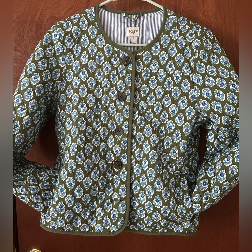 J. Crew Quilted Paisley Barn Jacket - Picture 1 of 4